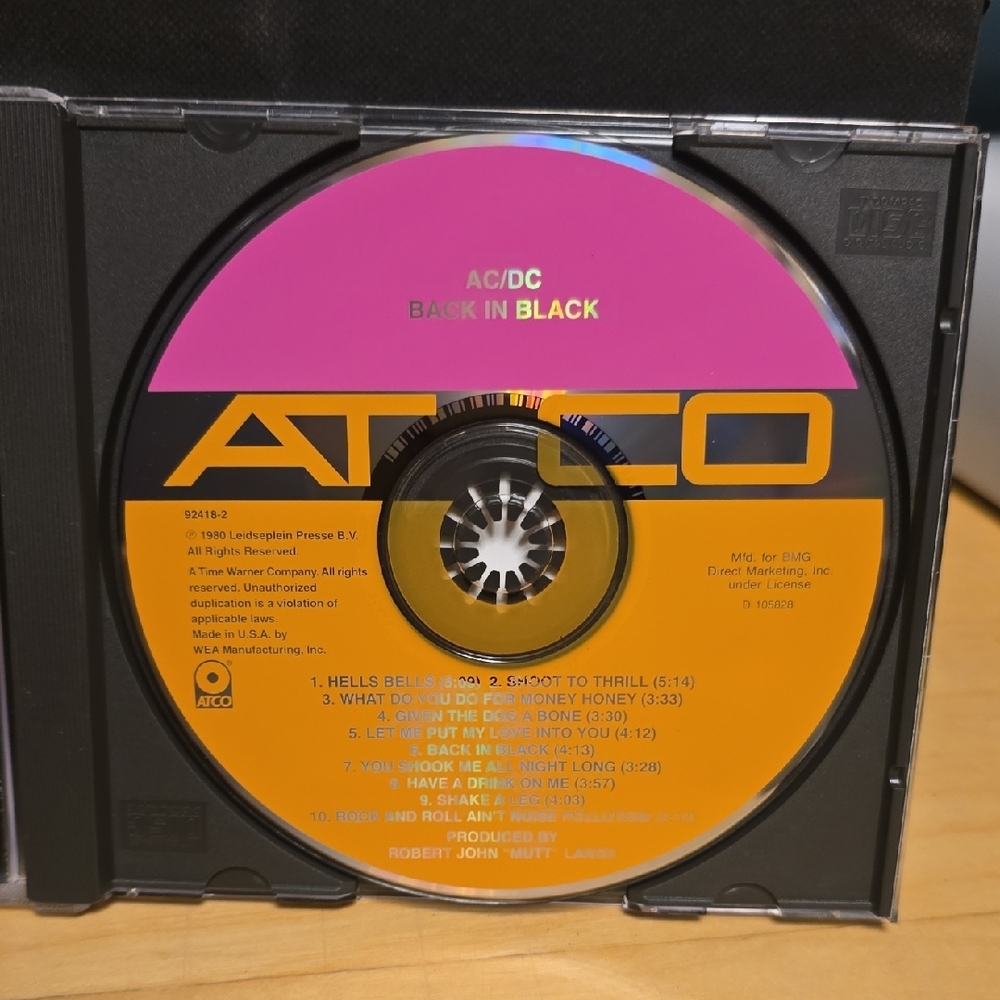 AC/DC Back In Black CD - Picture 3 of 3